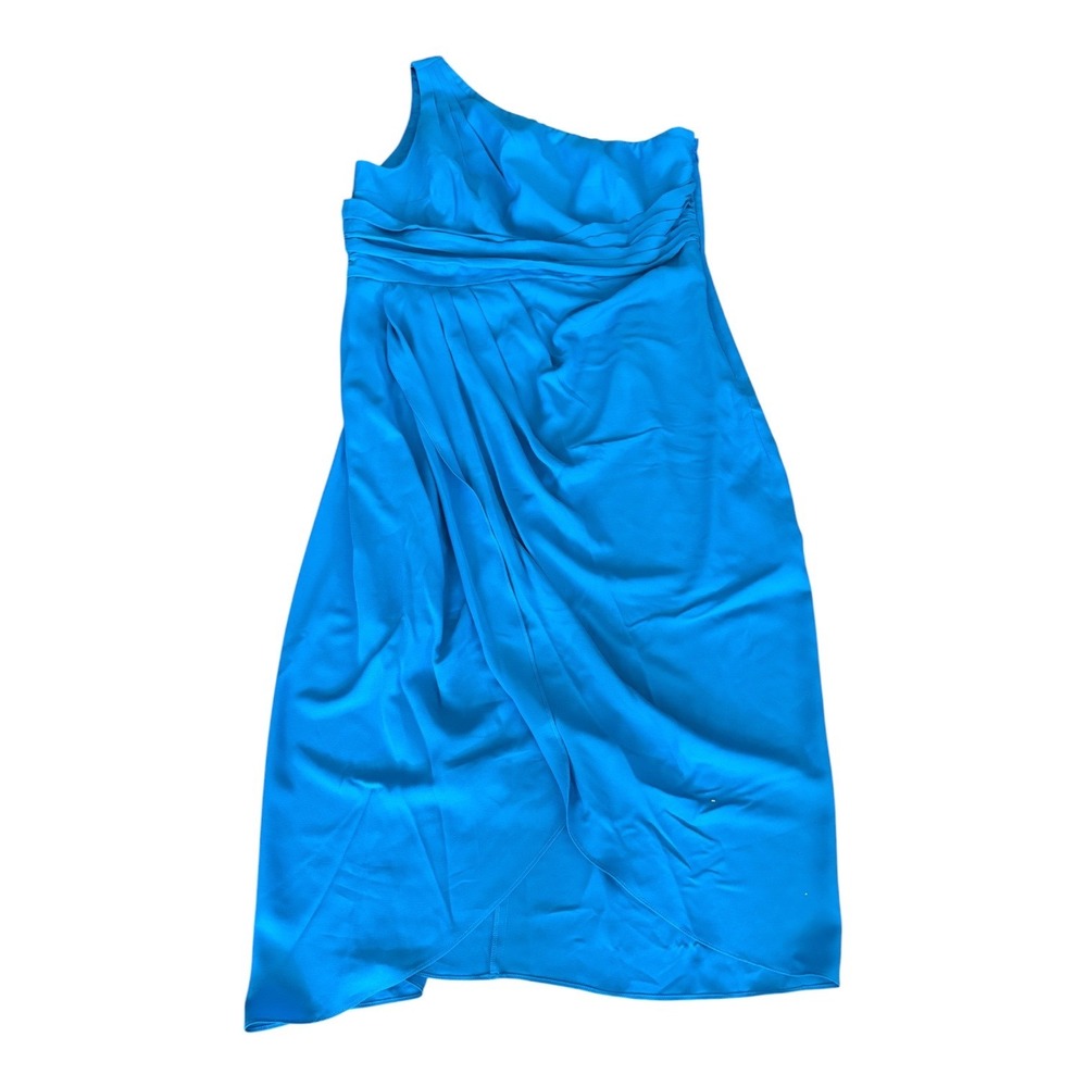 City Chic True Love One Shoulder Dress Peacock Blue Midi Size M 18 00208949